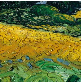 Wheatfield with Cypresses - Vincent van Gogh Irregular Wooden Jigsaw Puzzle