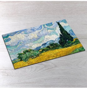 Wheatfield with Cypresses - Vincent van Gogh Irregular Wooden Jigsaw Puzzle